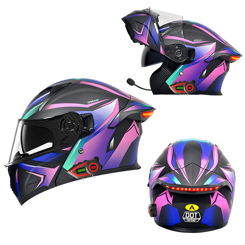 Modular Flip Up Motorcycle Helmet Dot Approved - خوذات دراجات نارية معتمدة من وزارة