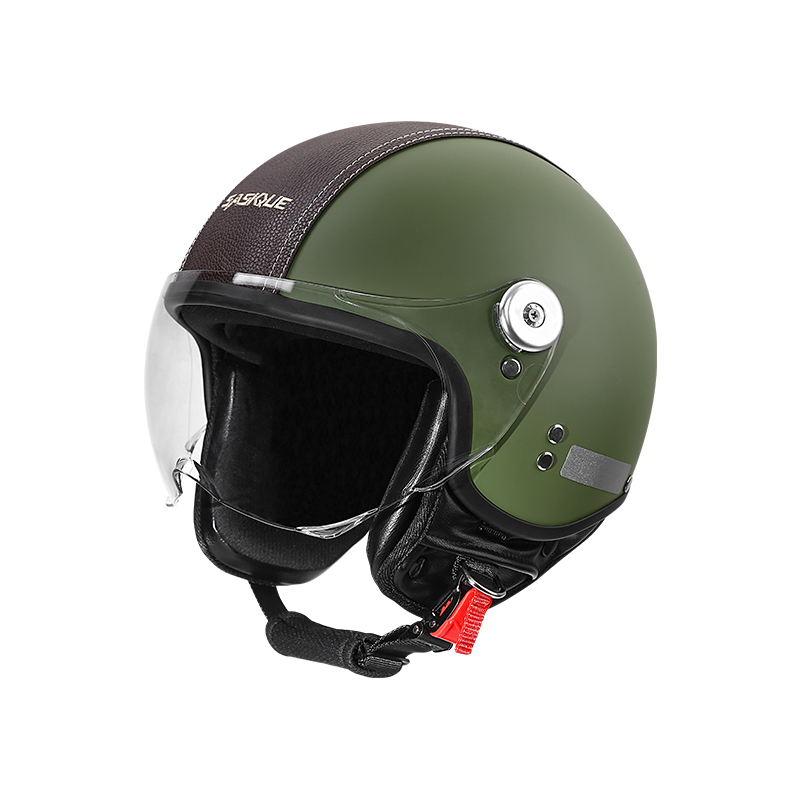 Vintage Open Face Retro Helmet - خوذة دراجة نارية كلاسيكية مفتوحة الوجه