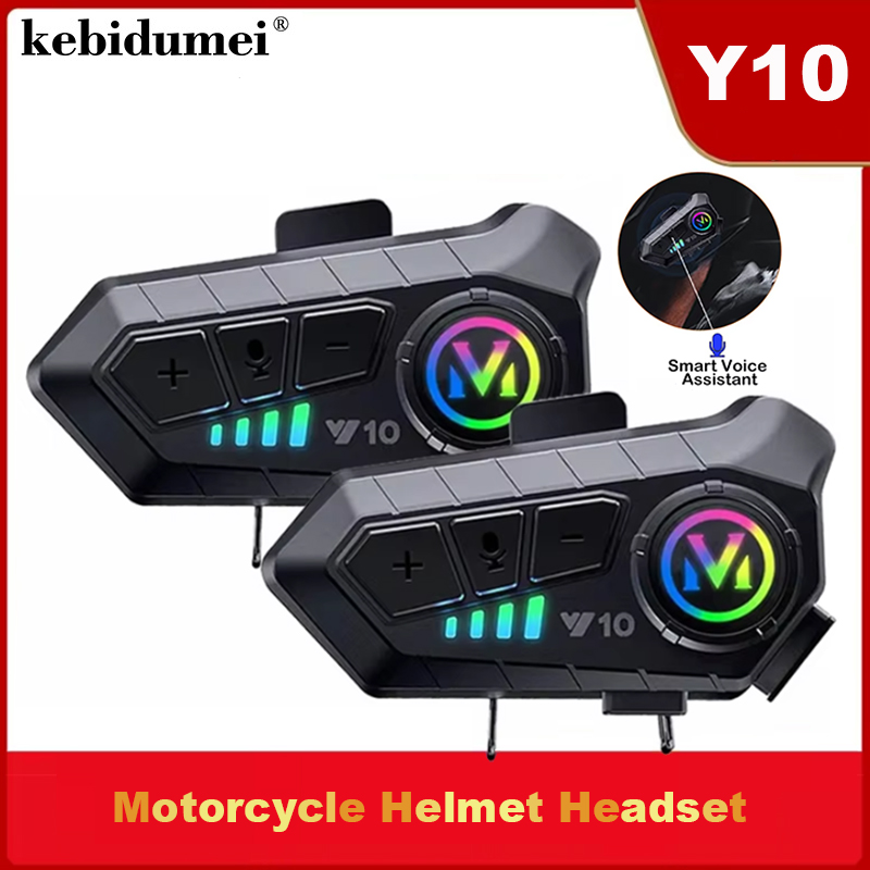 Full Face Motorcycle Helmet With Bluetooth - سماعة رأس بلوتوث Y10 5.3 للدراجات