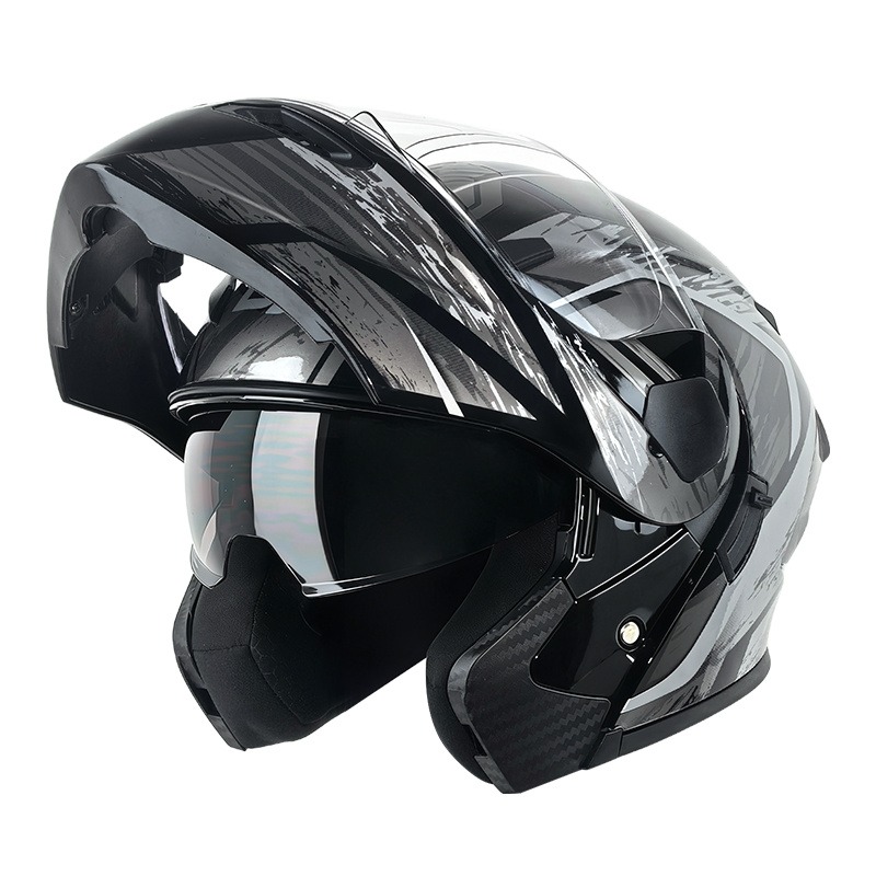 Modular Flip Up Motorcycle Helmet Dot Approved - خوذة دراجة نارية قابلة للطي بواقي