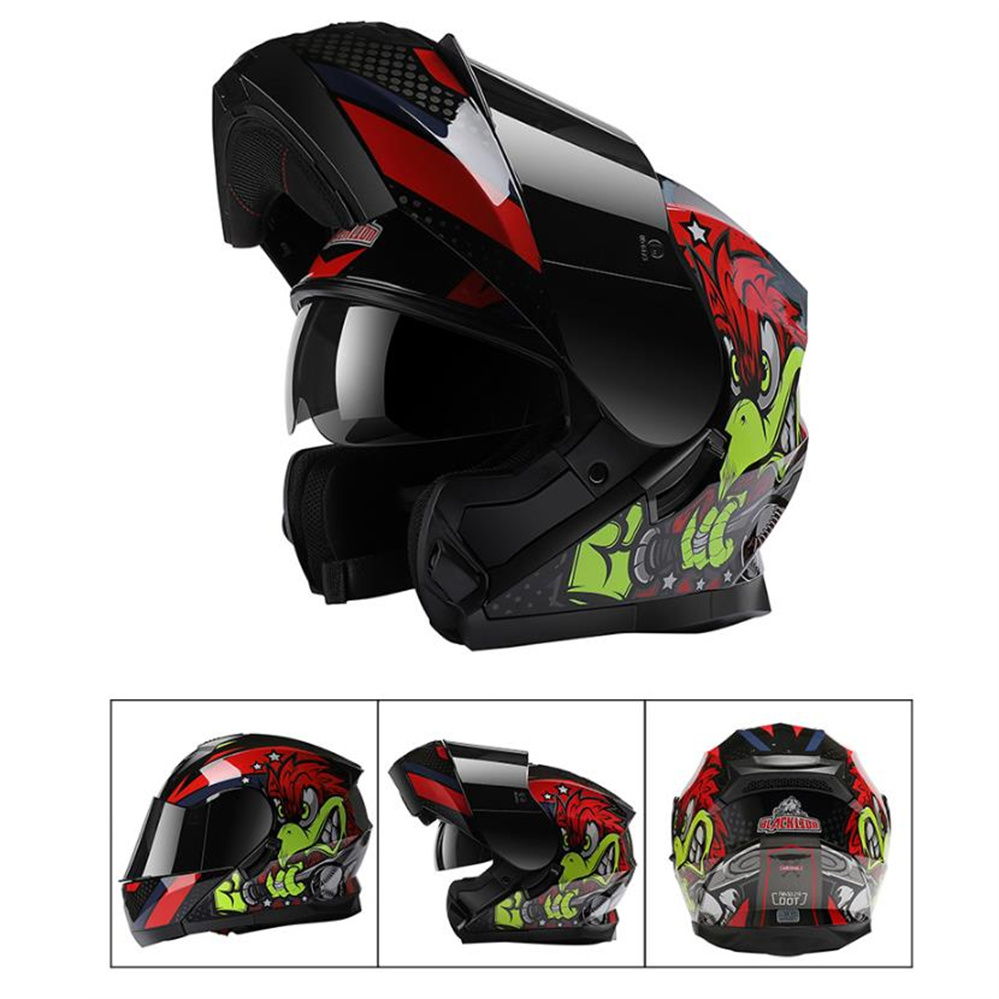 Dual Visor Motorcycle Racing Helmet - كامل الوجه ADV دراجة نارية المزدوج