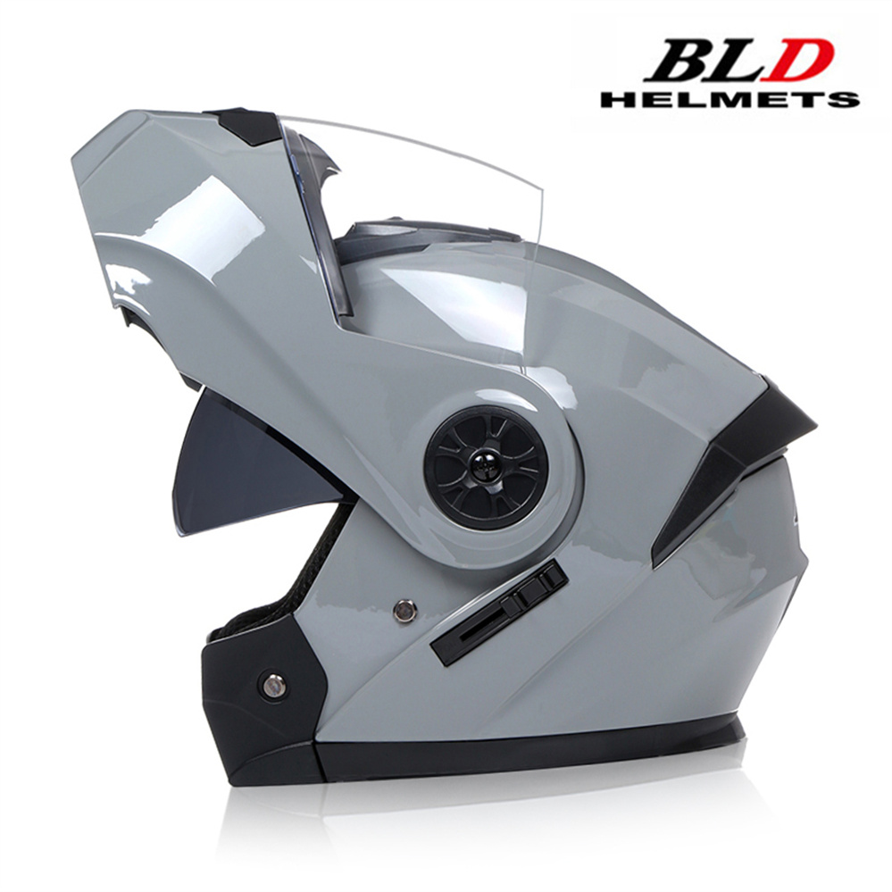 Modular Flip Up Motorcycle Helmet Dot Approved - خوذة دراجة نارية بعدسة مزدوجة وحدات