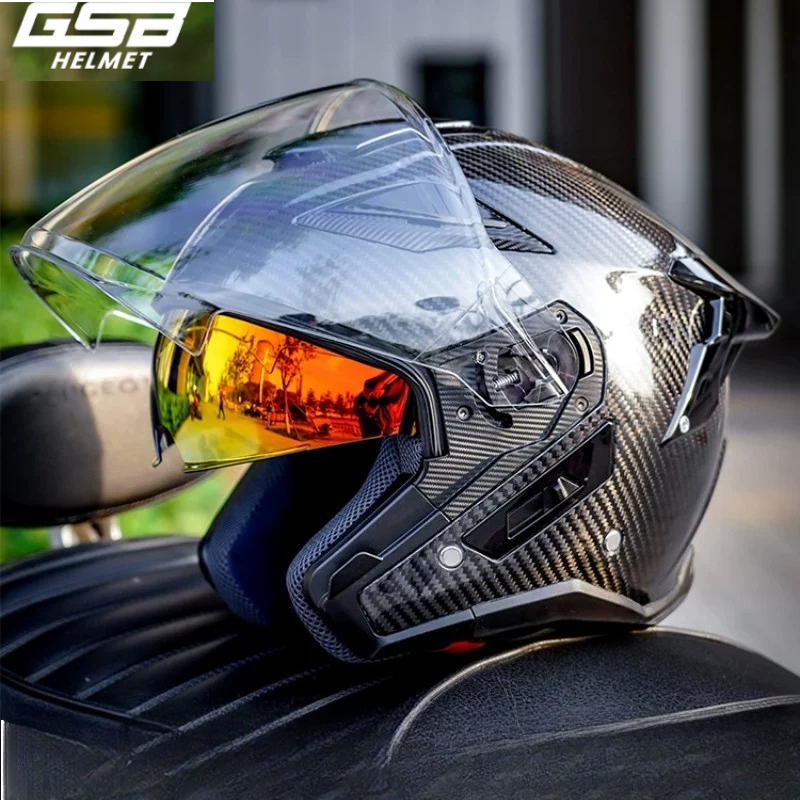 Carbon Fiber Lightweight Motorcycle Helmet - خوذة دراجة نارية من ألياف الكربون