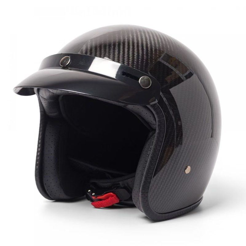 Carbon Fiber Lightweight Motorcycle Helmet - خوذة كلاسيكية من ألياف الكربون خفيفة