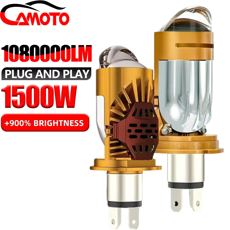 Universal Motorcycle Led Headlight Projector - كاموتو ثنائية LED عدسة العارض H4