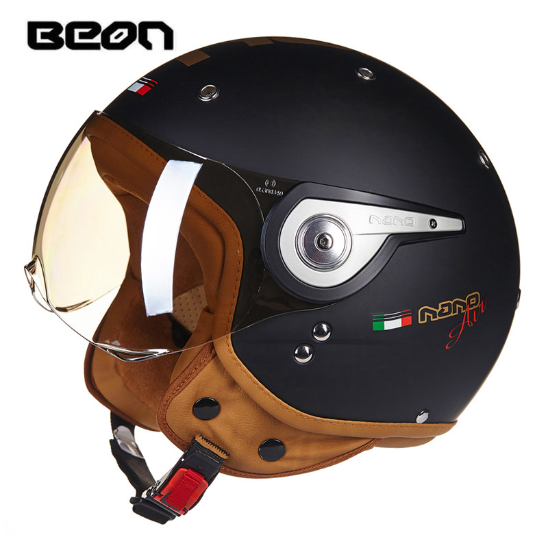 Vintage Open Face Retro Helmet - BEON B-110 خوذة دراجة نارية بيون