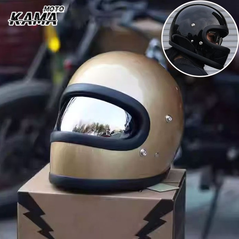 Vintage Open Face Retro Helmet - حار نقطة شهادة الرجعية دراجة نارية