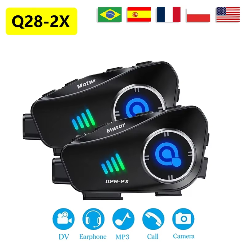 Universal Motorcycle Helmet Intercom Headset - الجديد Q28-2X خوذة دراجة نارية بلوتوث