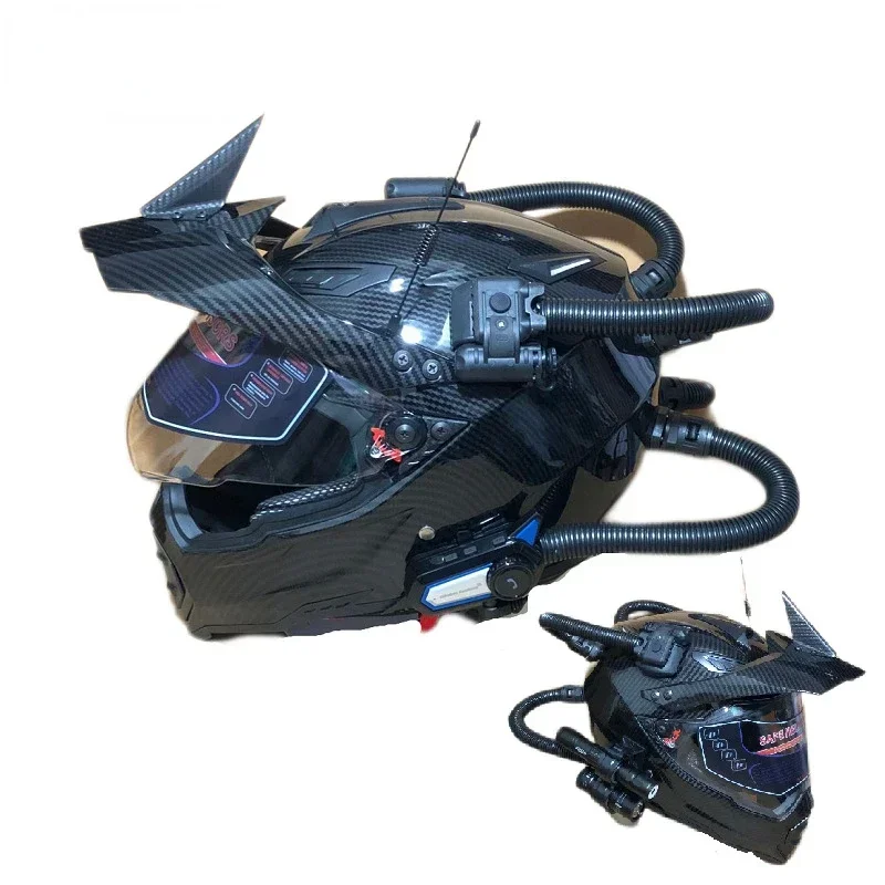 Full Face Motorcycle Helmet With Bluetooth - خوذة الرجعية دراجة نارية على الطرق