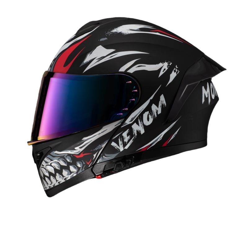 خوذة دراجة نارية معتمدة من وزا - مراجعة Dual Visor Motorcycle Racing Helmet وسعره