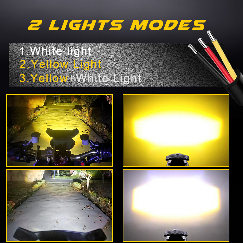 إضافية Led المصابيح الأمامية ل - مراجعة Universal Motorcycle Led Headlight Projector وسعره