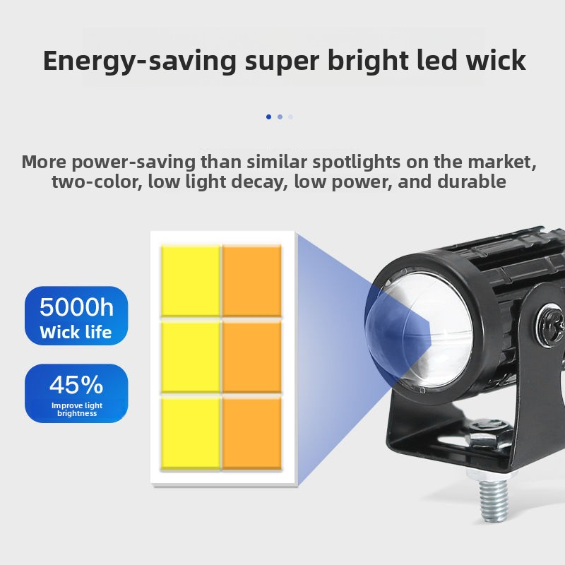 مصباح أمامي LED للدراجات النار - مراجعة Universal Motorcycle Led Headlight Projector وسعره