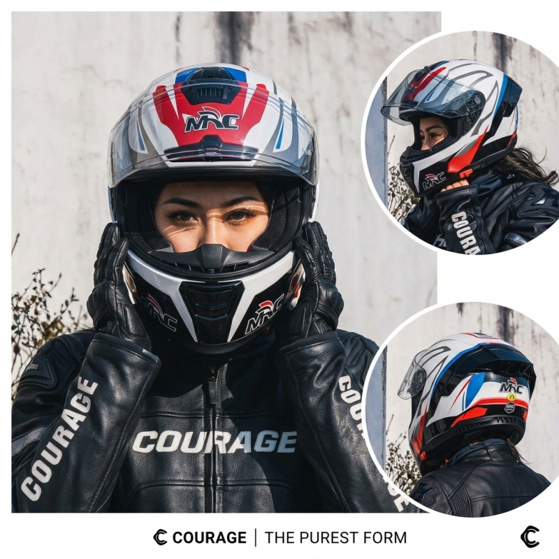 خوذة دراجة نارية كاملة الوجه M - مراجعة Dual Visor Motorcycle Racing Helmet وسعره