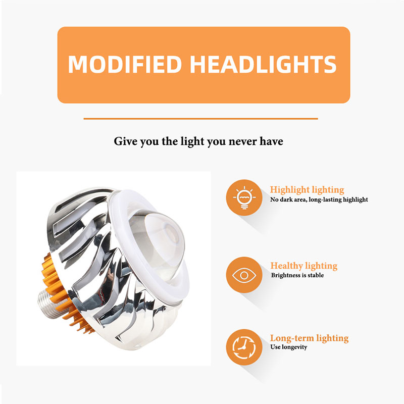 مصباح أمامي للدراجات النارية ب - مراجعة Universal Motorcycle Led Headlight Projector وسعره