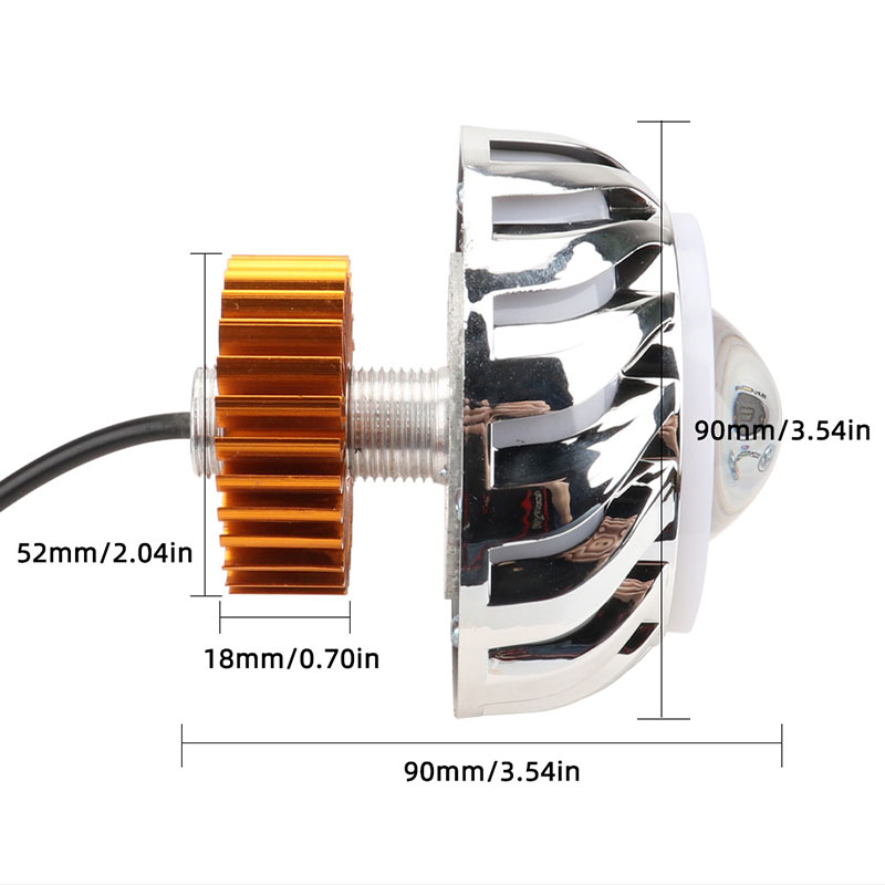 مصباح أمامي للدراجات النارية ب - مراجعة Universal Motorcycle Led Headlight Projector وسعره