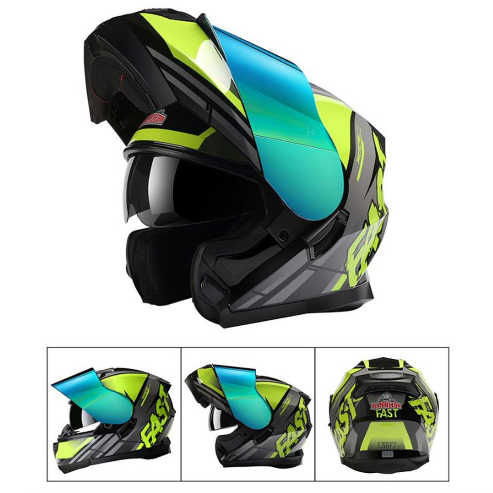 كامل الوجه ADV دراجة نارية الم - مراجعة Dual Visor Motorcycle Racing Helmet وسعره