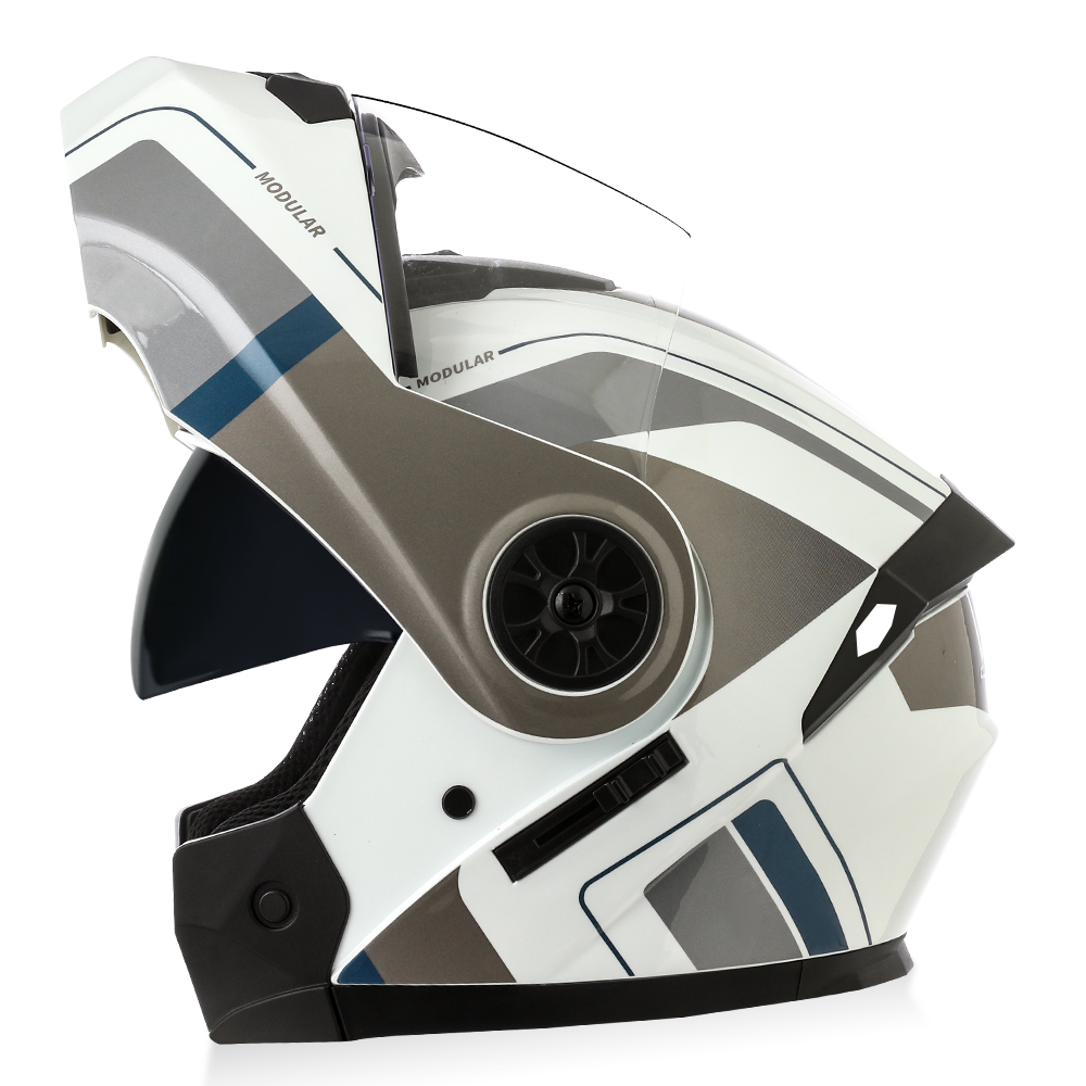 BLD جديد وصول عالية الجودة الر - مراجعة Modular Flip Up Motorcycle Helmet Dot Approved وسعره