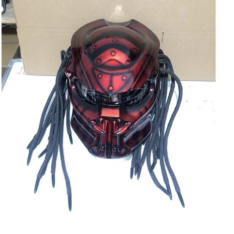 خوذة دراجة نارية كاملة الوجه م - مراجعة Custom Predator Motorcycle Helmet وسعره