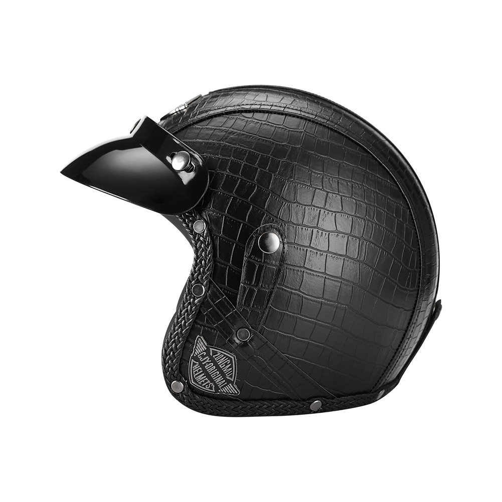 DOT 3/4 مفتوح الوجه دراجة ناري - مراجعة Vintage Open Face Retro Helmet وسعره