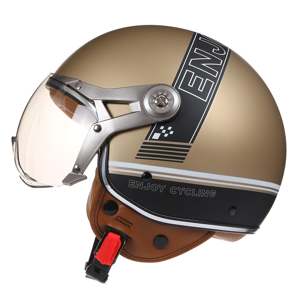 خوذة دراجة نارية كلاسيكية TT & - مراجعة Vintage Open Face Retro Helmet وسعره