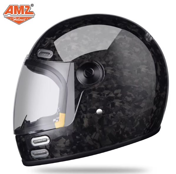 خوذة كاملة الوجه مصنوعة من ألي - مراجعة Carbon Fiber Lightweight Motorcycle Helmet وسعره