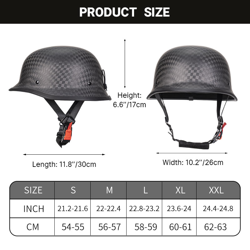 خوذة نصف من ألياف الكربون المز - مراجعة Carbon Fiber Lightweight Motorcycle Helmet وسعره