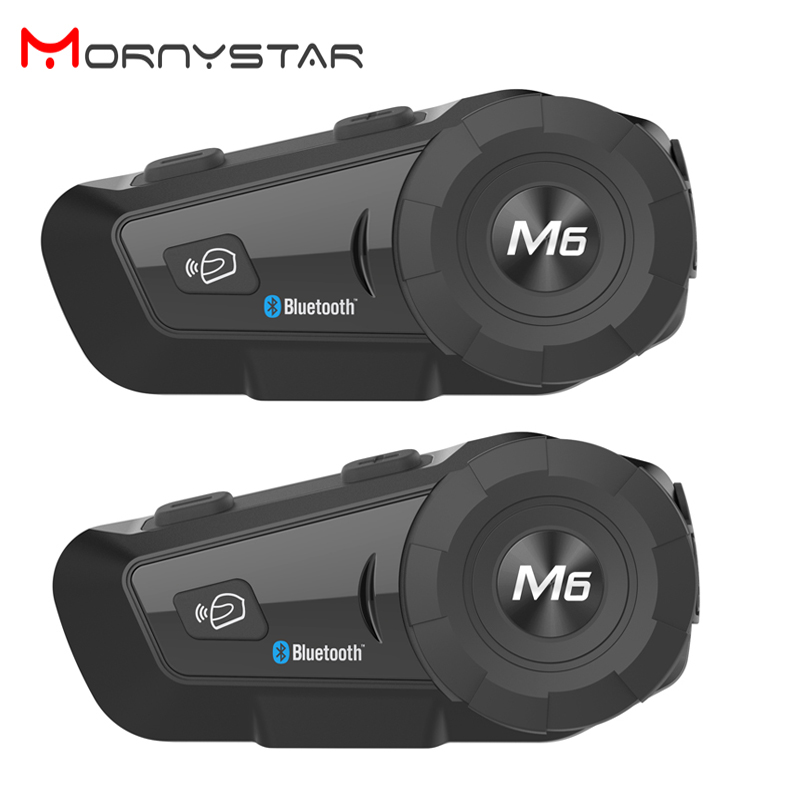 2 قطعة MONYSTAR M6 Plus 1000 م - مراجعة Universal Motorcycle Helmet Intercom Headset وسعره