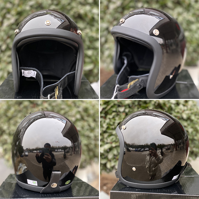 خوذة دراجة نارية TT&COCASCOS ط - مراجعة Vintage Open Face Retro Helmet وسعره