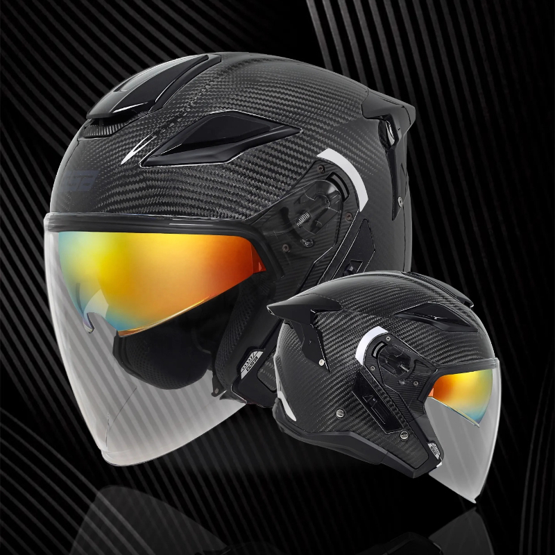 خوذة دراجة نارية من ألياف الكر - مراجعة Carbon Fiber Lightweight Motorcycle Helmet وسعره