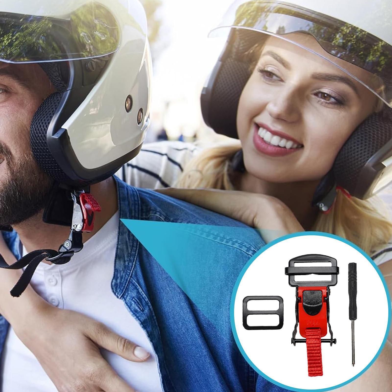 مشبك سريع الفك للخوذات بتصميم  - مراجعة Quick Release Buckle Motorcycle Helmet وسعره