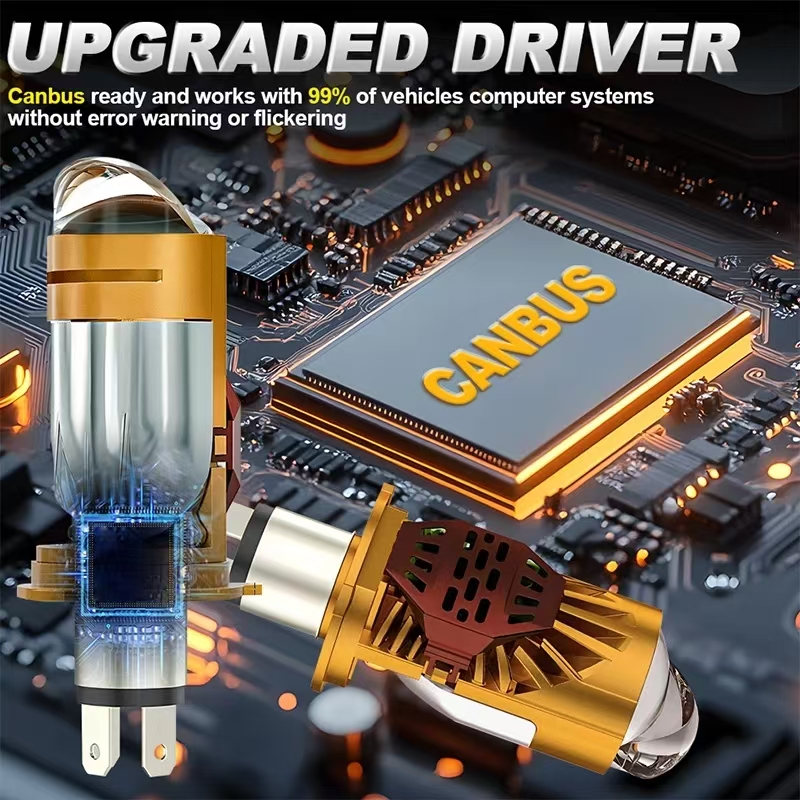 كاموتو ثنائية LED عدسة العارض  - مراجعة Universal Motorcycle Led Headlight Projector وسعره