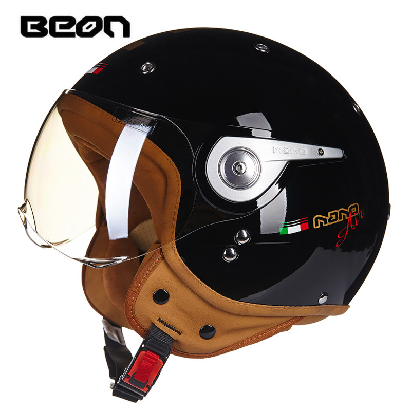 BEON B-110 خوذة دراجة نارية بي - مراجعة Vintage Open Face Retro Helmet وسعره