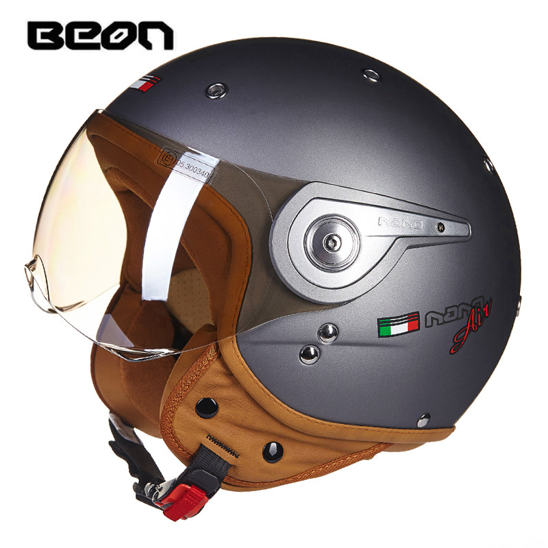 BEON B-110 خوذة دراجة نارية بي - مراجعة Vintage Open Face Retro Helmet وسعره