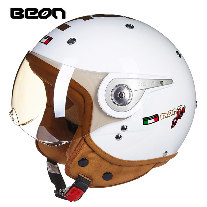 BEON B-110 خوذة دراجة نارية بي - مراجعة Vintage Open Face Retro Helmet وسعره