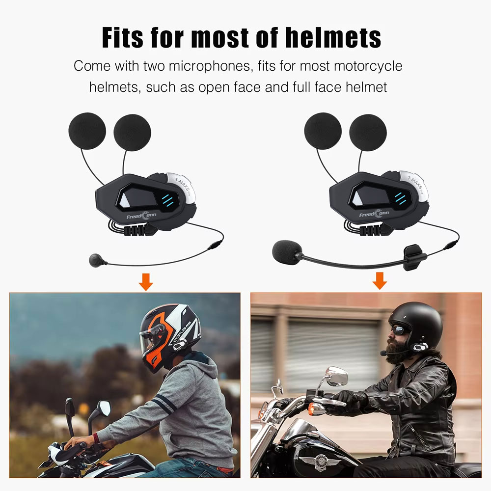 سماعات خوذة دراجات نارية Freed - مراجعة Universal Motorcycle Helmet Intercom Headset وسعره