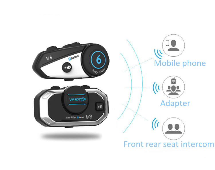 فيموتو V8 دراجة نارية خوذة سما - مراجعة Universal Motorcycle Helmet Intercom Headset وسعره