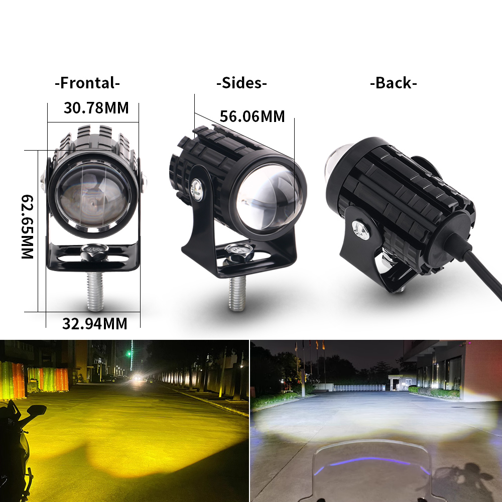 العالمي للدراجات النارية LED ا - مراجعة Universal Motorcycle Led Headlight Projector وسعره
