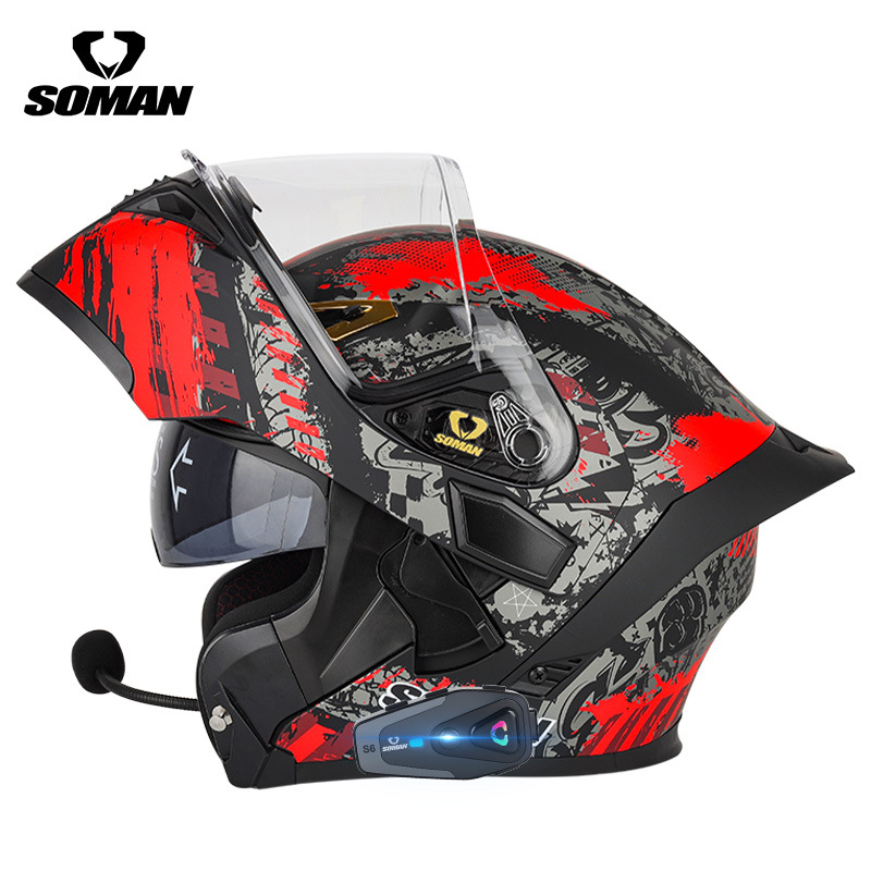 خوذة دراجة نارية من سومان قابل - مراجعة Dual Visor Motorcycle Racing Helmet وسعره