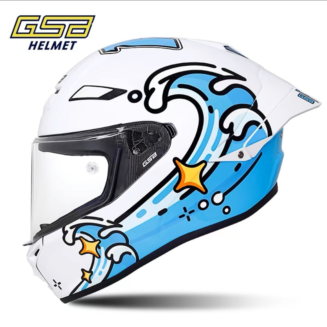 خوذة GSB من ألياف الكربون RC5  - مراجعة Carbon Fiber Lightweight Motorcycle Helmet وسعره
