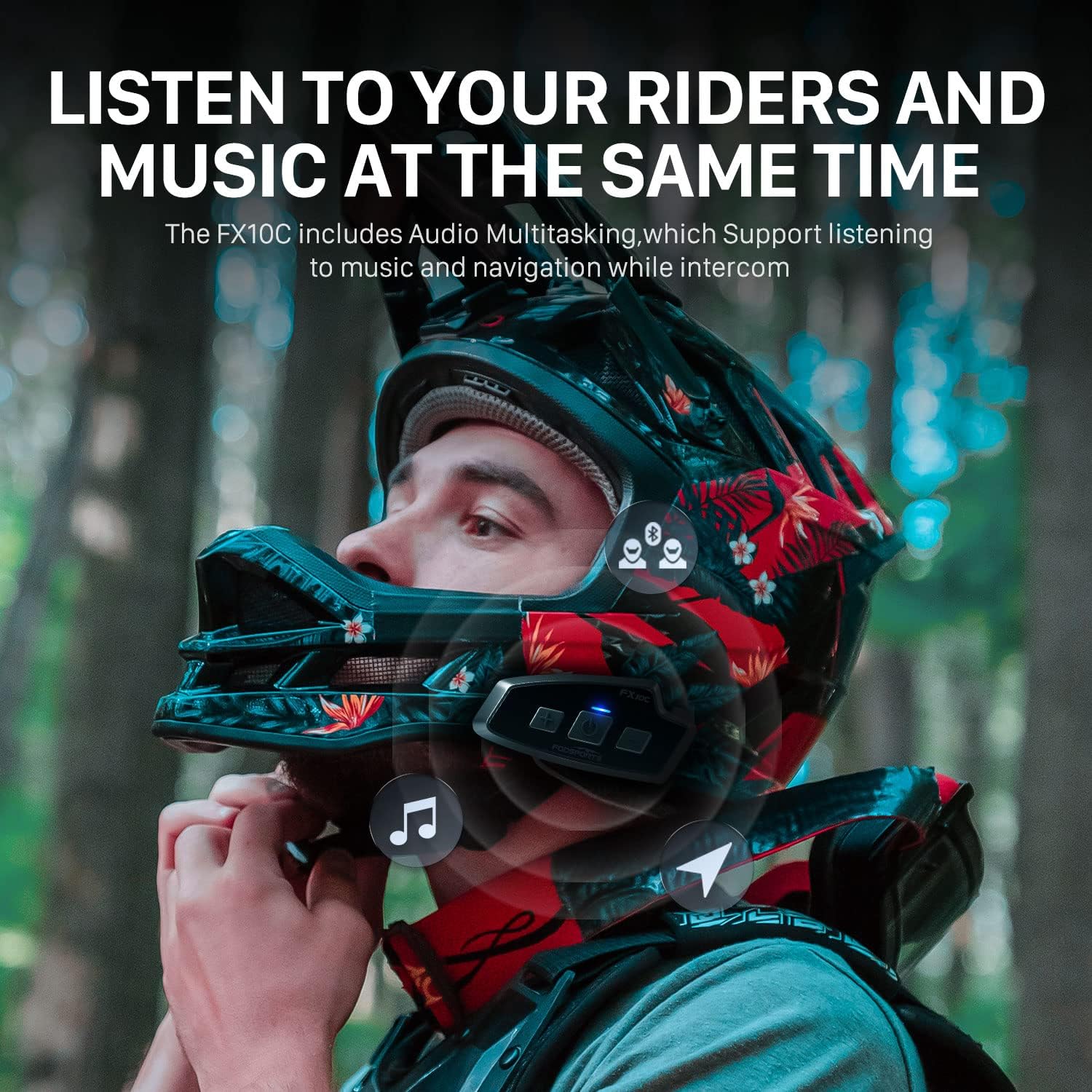 Fodsports FX 10C دراجة نارية ش - مراجعة Universal Motorcycle Helmet Intercom Headset وسعره