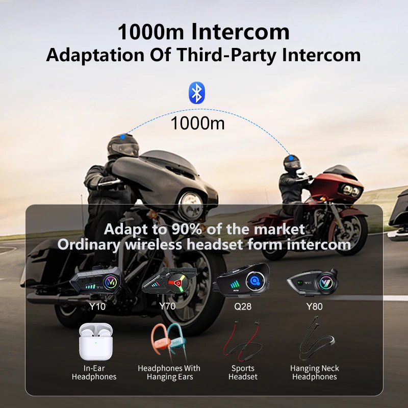 الجديد Q28-2X خوذة دراجة نارية - مراجعة Universal Motorcycle Helmet Intercom Headset وسعره