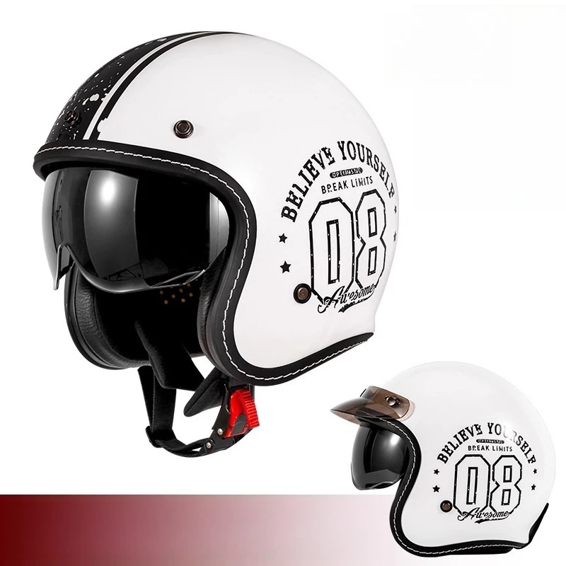خوذة دراجة نارية مفتوحة الوجه  - مراجعة Vintage Open Face Retro Helmet وسعره